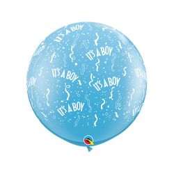 בלון Q3feet-מודפס ITS A BOY כחול-2יח בשקית