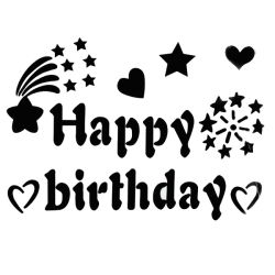 מדבקות מסרים לבלון בועה- HB שחור