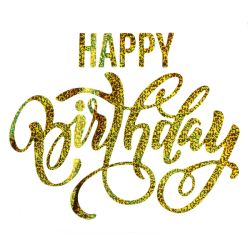 מדבקות מסרים לבלון בועה- HB לייזר זהב