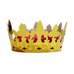 כתר מסיבות גדול זהב-6 יח בשקית