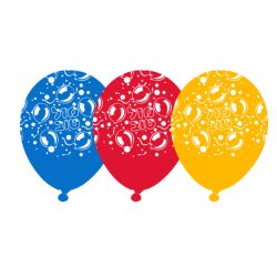 בלון Q5 מודפס מזל טוב בלונים מעורב צבעים - 100 יח RADNT JWL