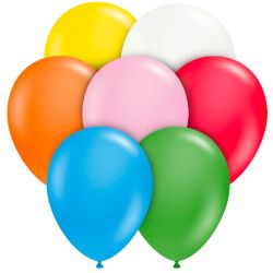 בלון 11'' טופטקס מעורב סטנדרט עם לבן 100יח