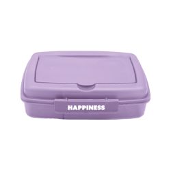 קופסת אוכל מחולקת עם תא לסכו''ם - סגול