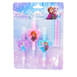 סט 6 נרות מודפסים - לב פרוזן