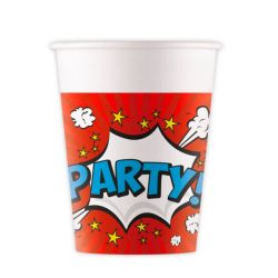 כוסות נייר 200מל 8יח-מסיבת בום