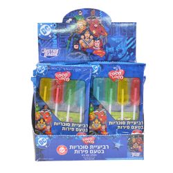 רביעיית לקקנים עם סוכריות קופצות 20 גרם -ליגת הצדק 1/20/12