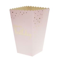 קופסאות פופקורן וחטיפים 4יח-HB ורוד זהב