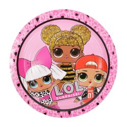 צלחות נייר 20 סמ  8 יח- LOL מנומר