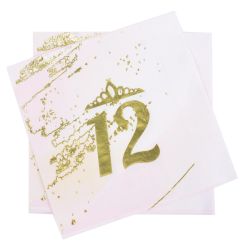 מפיות נייר מרובעות 2 שכ 16 יח-מזל טוב 12