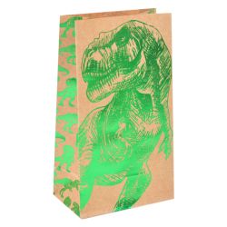 שקית נייר בסיס 4 יח- דינוזאור עם הטבעה