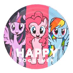 צלחות נייר 23 סמ 8 יח' עגולות-הפוני הקטן שלי