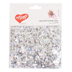 מילוי קונפטי לבלון בועה 20 גר - כסף