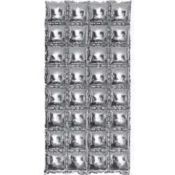 קיר בלונים מרובע מתנפח 76 על 140 סמ - כסף