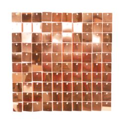 קיר פייטים למעצבי בלונים 30*30-  רוז גולד בהיר 040