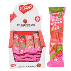 ממתק ליקריץ מקלות חמוצים 20 גרם  אדום בטעם תות