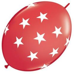 בלון Q12 לינק אדום-כוכבים גדולים- 50 יח