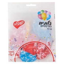 בלון GS110 מודפס יום הולדת שמח קונפטי - 10יח