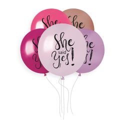 בלון GM150-מעורב צבעים רווקות 25 יח-SHE SAID YES