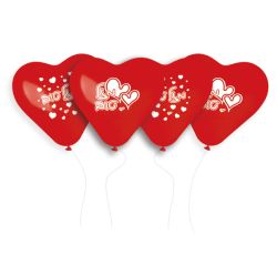 בלון CRS17 לב מודפס מזל טוב (אדום 45) 25יח