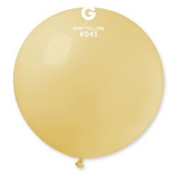 בלון פיתה G30 פסטל צהוב בייבי 43 10יח