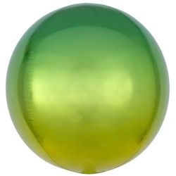 בלון 15 ORBZ עגול אומברה צהוב ירוק