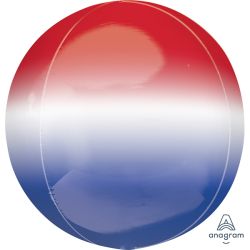 בלון מיילר 15- תלת מימד אומברה אדום לבן וכחול ORBZ