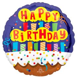 בלון מיילר 18-אנגלית HB נרות על עוגה