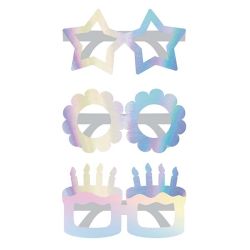 משקפיים מנייר ססגוני- צורות יום הולדת