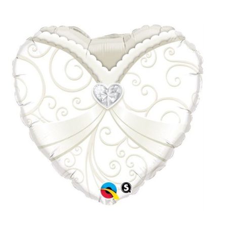 בלון מיילר Q18 -לב שמלת כלה- 1 יח