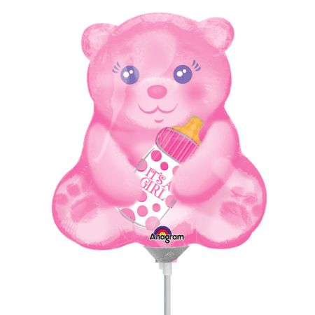 בלון על מקל 9- דוב עם בקבוק בת