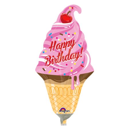 בלון על מקל 9- יום הולדת גלידה