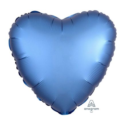 בלון מיילר 18- חלק לב תכול כרום אנגרם