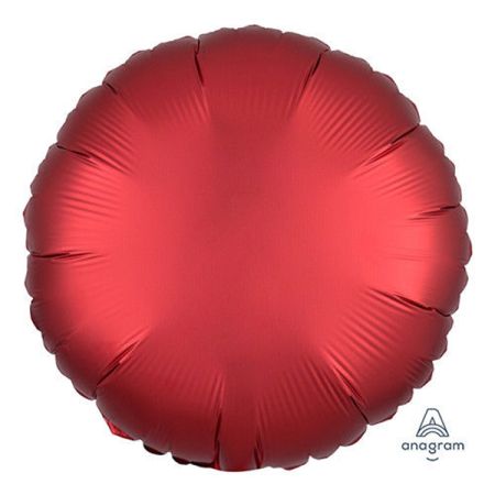בלון מיילר 18- חלק עגול סנגריה אדום כהה כרום אנגרם