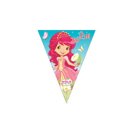 באנר שרשרת משולשים מזל טוב-תותית