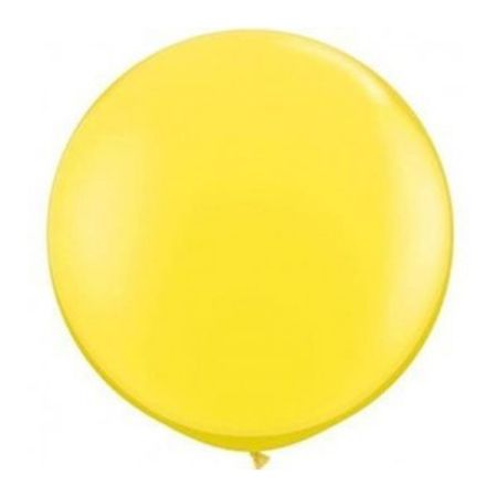 בלון Q3feet חלק-צהוב-2יח בשקית