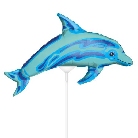בלון על מקל 9- דולפין כחול