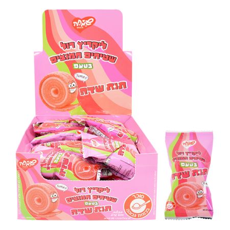 ממתק ליקריץ רול שטיחים חמוצים 20 גרם אדום בטעם תות 1/40/6