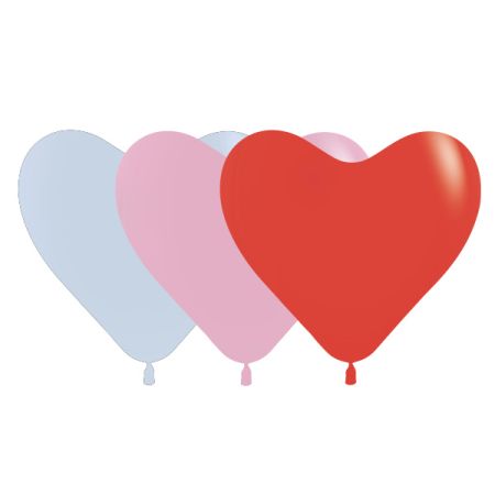 בלון SP - HEART 12 פסטל מגוון צבעים 100 יח