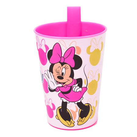 כוס פלסטיק עם קשית - מיני צבעי הקשת