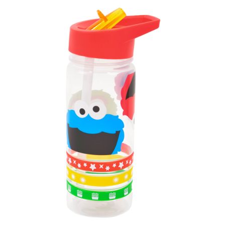 בקבוק 500 מל פלסטיק עם צמידים - רחוב סומסום פרצופים