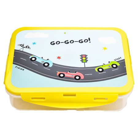 קופסת אוכל מחולקת - מירוץ מכוניות