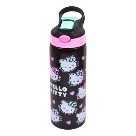 בקבוק נירוסטה 600 מל פיית סיליקון - הלו קיטי צבעונית