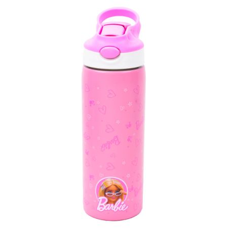 בקבוק נירוסטה 600 מל פיית סיליקון - ברבי קלאסית