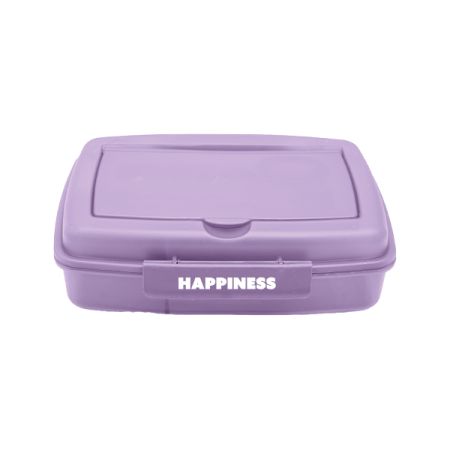 קופסת אוכל מחולקת עם תא לסכו''ם - סגול