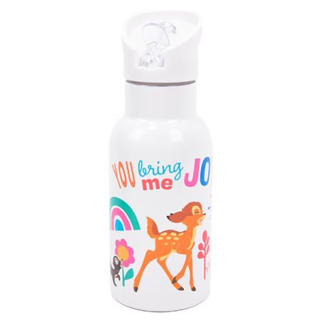 בקבוק נירוסטה דופן כפולה פיית פלסטיק 350 מל - במבי