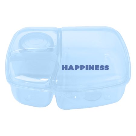 קופסת אוכל מחולקת 2 ליטר - תכלת