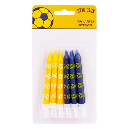 נרות ג'מבו מאויירים- צהוב עולה