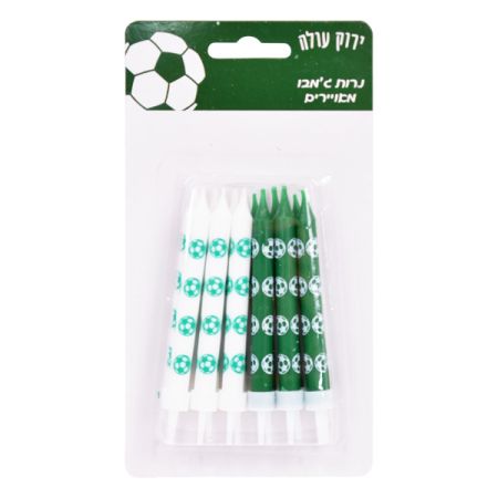 נרות ג'מבו מאויירים- ירוק עולה