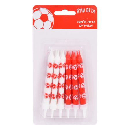 נרות ג'מבו מאויירים- אדום עולה