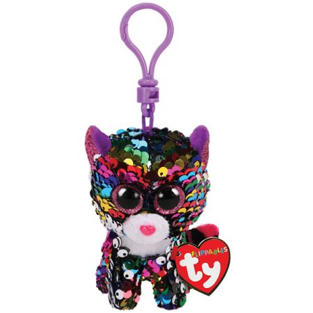 בובת TY מחזיק מ. עיניים גדולות פייטים-דוטי נמרה צבעונית-ללא החזרה